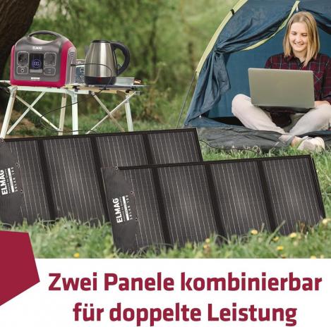 ELMAG Faltbares Solarpanel SOLAR 100 - monokristallin