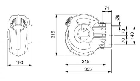 ELMAG Automatischer Schlauchaufroller ROLL AIR MASTER 12