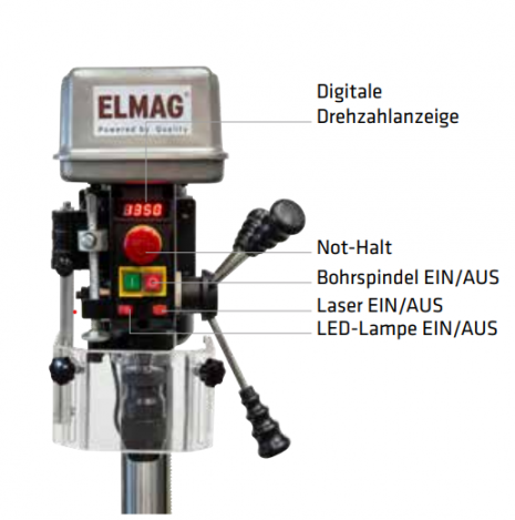 ELMAG Keilriemen-Tischbohrmaschine Modell KBM 16 T VARIO