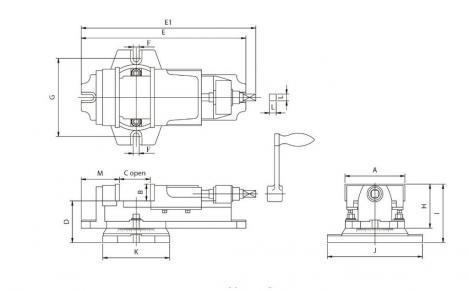 ELMAG PROFI-Maschinenschraubstock 8' 200