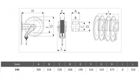 ELMAG INDUSTRIE Schlauchaufroller Edelstahl '543/16'