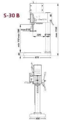 ELMAG STRANDS Getriebe-Tischbohrmaschine S 30 B (S 28 B)