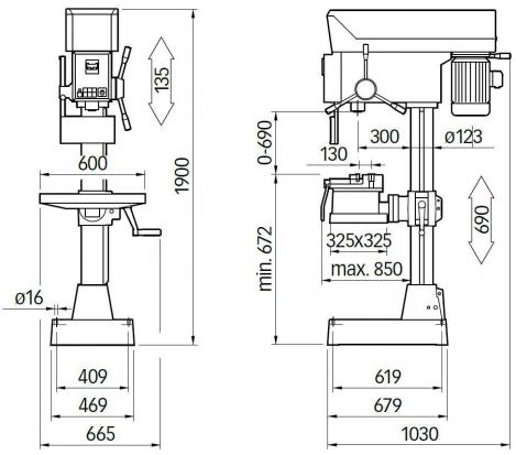 ELMAG PREMIUM Highspeed-Säulenbohrmaschine