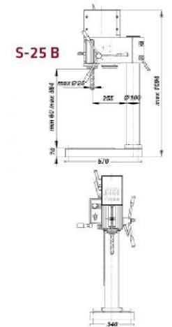 ELMAG STRANDS Getriebe-Tischbohrmaschine S 25 BM