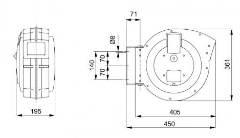 ELMAG Automatischer Schlauchaufroller ROLL AIR PROFI 15