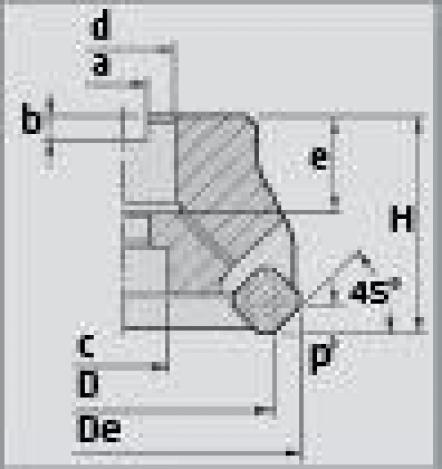 ELMAG Planfräser 45° DM 100mm