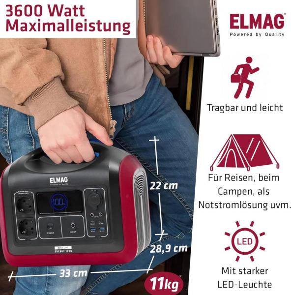 ELMAG Tragbare Powerstation ENERGY 1200 ELMAG Tragbare Powerstation ENERGY 1200
