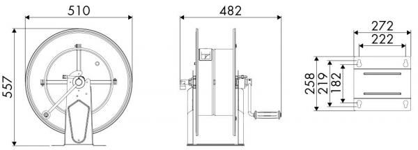 ELMAG Manueller Schlauchaufroller Edelstahl Serie 540 ELMAG Manueller Schlauchaufroller Edelstahl Serie 540