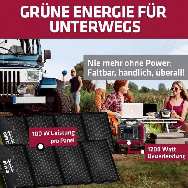 ELMAG Solargenerator-Set ENERGY 1200 + SOLAR 100 DUO ELMAG Solargenerator-Set ENERGY 1200 + SOLAR 100 DUO
