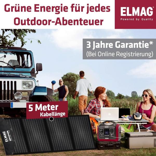ELMAG Faltbares Solarpanel SOLAR 100 - monokristallin