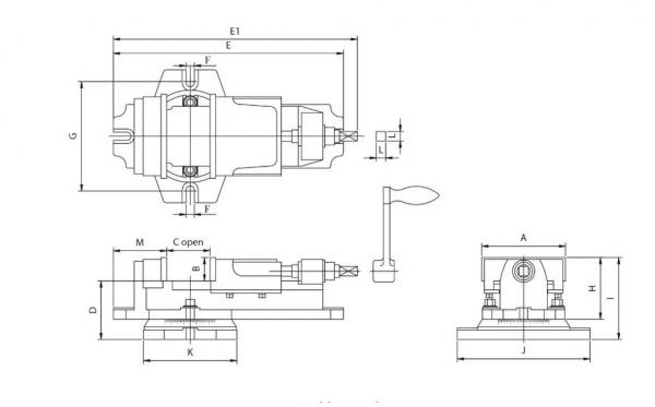 ELMAG PROFI-Maschinenschraubstock 8' 200 ELMAG PROFI-Maschinenschraubstock 8' 200