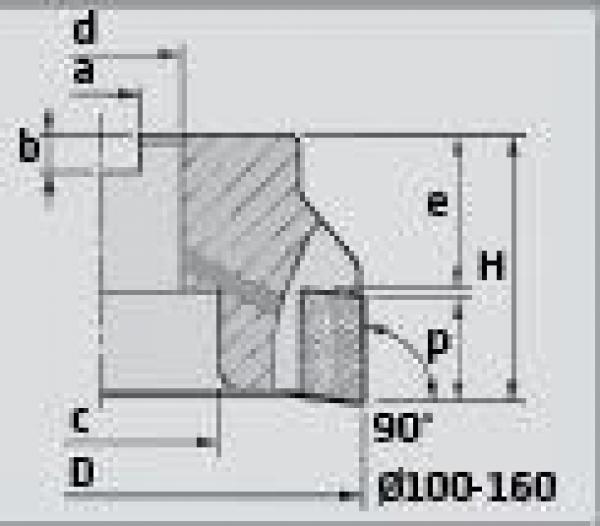 ELMAG Eckfräser 90° DM 160mm