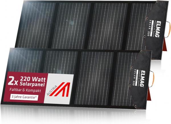 ELMAG Faltbares Solarpanel SOLAR 220 DUO - monokristallin
