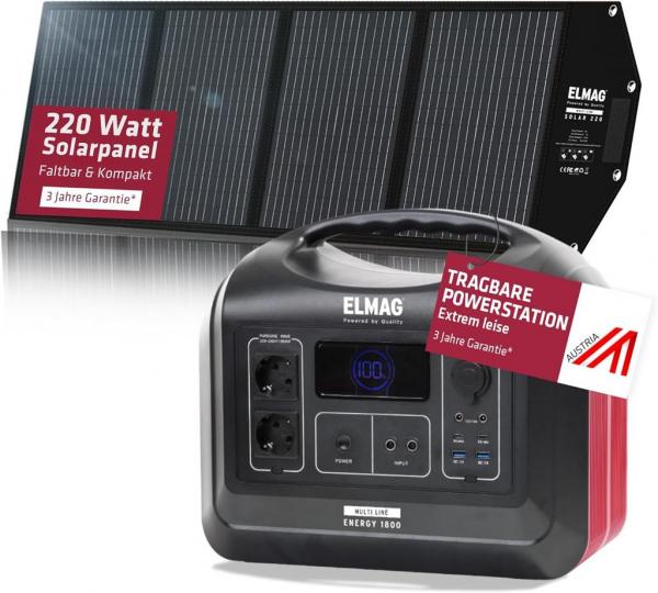 ELMAG Solargenerator-Set ENERGY 1800 + SOLAR 220 ELMAG Solargenerator-Set ENERGY 1800 + SOLAR 220