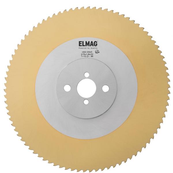 ELMAG Sägeblatt HSS / DMo5 / TiN Beschichtet TiN 275x2,5x40mm T6 ELMAG Sägeblatt HSS / DMo5 / TiN Beschichtet TiN 275x2,5x40mm T6
