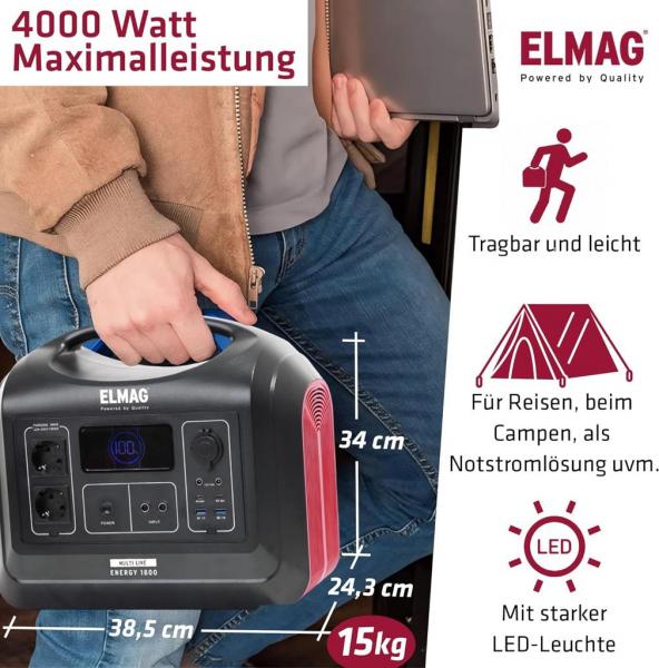 ELMAG Tragbare Powerstation ENERGY 1800 ELMAG Tragbare Powerstation ENERGY 1800