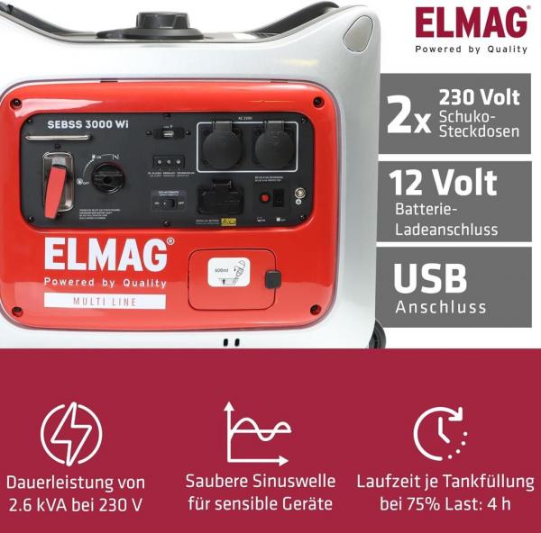 ELMAG Inverter Stromerzeuger SEBSS 3000Wi ELMAG Inverter Stromerzeuger SEBSS 3000Wi