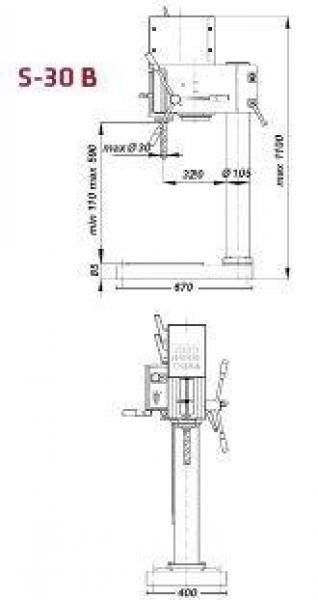 ELMAG STRANDS Getriebe-Tischbohrmaschine S 30 B (S 28 B) ELMAG STRANDS Getriebe-Tischbohrmaschine S 30 B (S 28 B)
