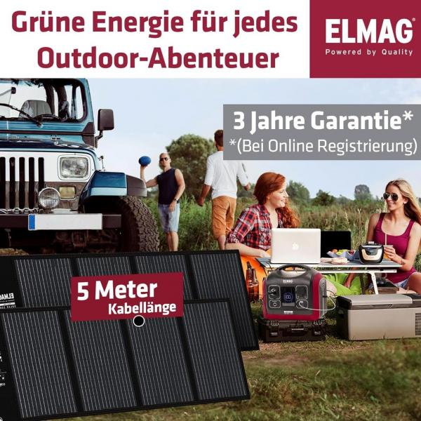ELMAG Faltbares Solarpanel SOLAR 220 DUO - monokristallin