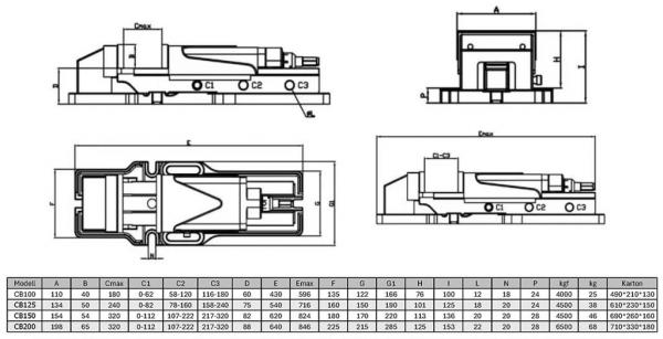 ELMAG Hydraulik-Maschinenschraubstock ELMAG Hydraulik-Maschinenschraubstock