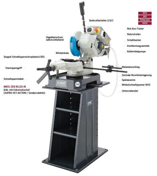 ELMAG Metall-Kreissägemaschine MKS 250 RLSS-N - SUPER-SET-AKTION ELMAG Metall-Kreissägemaschine MKS 250 RLSS-N - SUPER-SET-AKTION