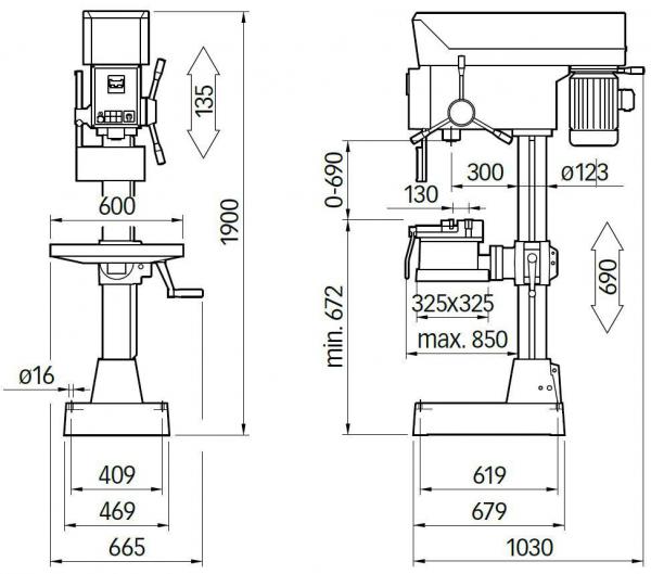 ELMAG PREMIUM Highspeed-Säulenbohrmaschine