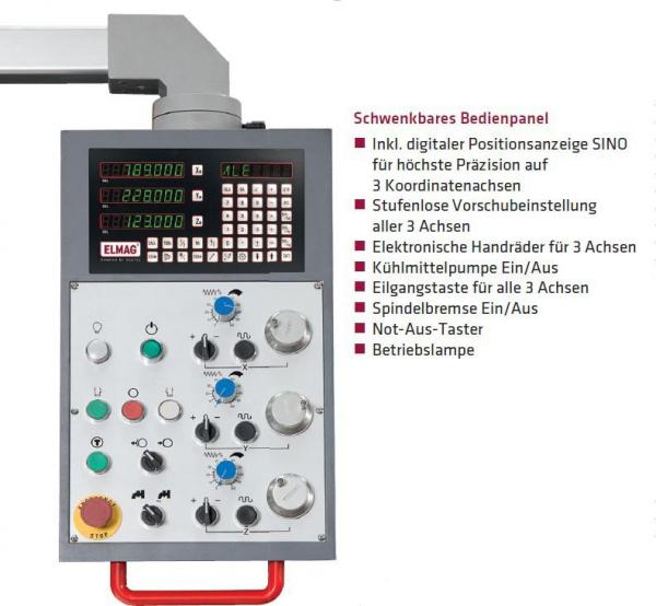 ELMAG Universal Fräsmaschine UFM 1230 Servodrive ELMAG Universal Fräsmaschine UFM 1230 Servodrive