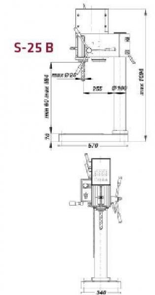 ELMAG STRANDS Getriebe-Tischbohrmaschine S 25 BM ELMAG STRANDS Getriebe-Tischbohrmaschine S 25 BM