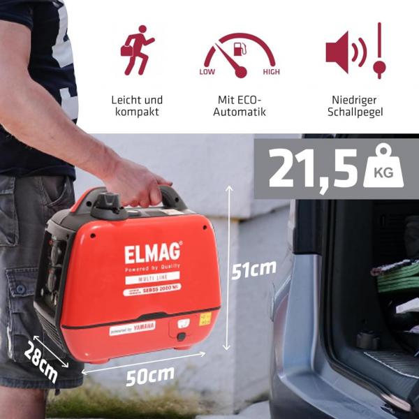 ELMAG Inverter Stromerzeuger SEBSS 2000Wi ELMAG Inverter Stromerzeuger SEBSS 2000Wi