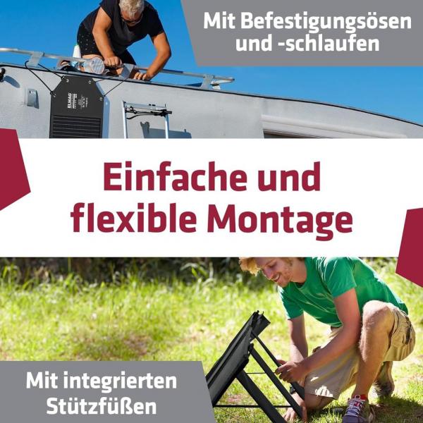 ELMAG Faltbares Solarpanel SOLAR 220 DUO - monokristallin