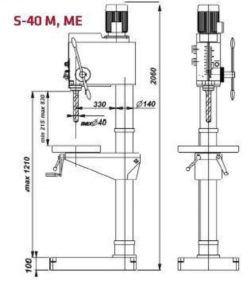 ELMAG STRANDS Getriebe-Säulenbohrmaschine Modell S 40 M ELMAG STRANDS Getriebe-Säulenbohrmaschine Modell S 40 M