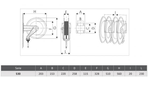 ELMAG INDUSTRIE Schlauchaufroller Edelstahl '533/11'