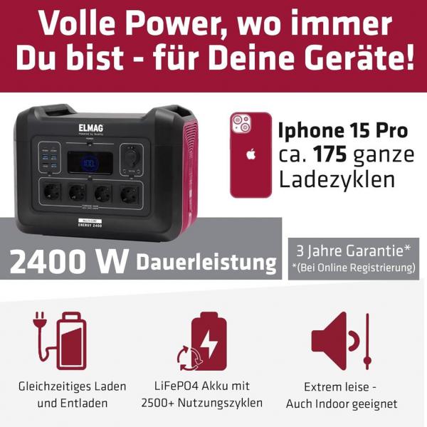 ELMAG Tragbare Powerstation ENERGY 2400 ELMAG Tragbare Powerstation ENERGY 2400