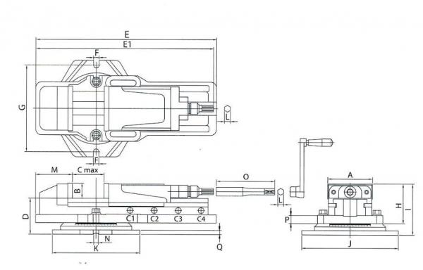 ELMAG Hydraulik-Maschinenschraubstock ELMAG Hydraulik-Maschinenschraubstock