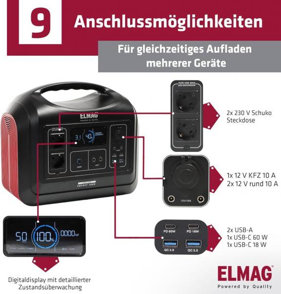 ELMAG Tragbare Powerstation ENERGY 1800 ELMAG Tragbare Powerstation ENERGY 1800