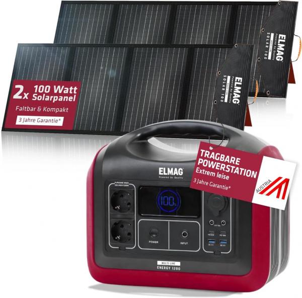 ELMAG Solargenerator-Set ENERGY 1200 + SOLAR 100 DUO ELMAG Solargenerator-Set ENERGY 1200 + SOLAR 100 DUO